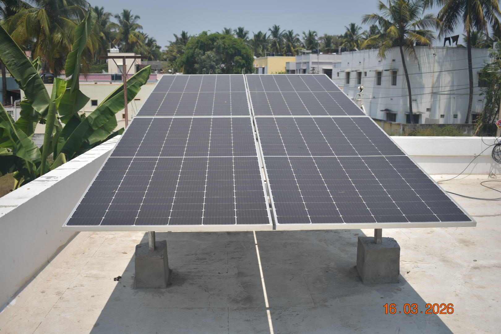 Siva Dasan Residence — 2 kW Rooftop Solar - 2 kW solar installation in Vilankurichi, Coimbatore, Tamil Nadu